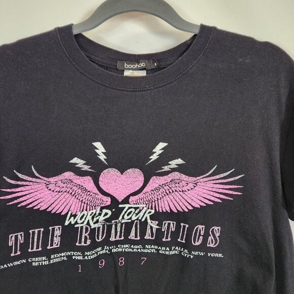 Boohoo‎ The Romantics Short Sleeve Crewneck Tee in Black - Size Medium - Picture 2 of 7